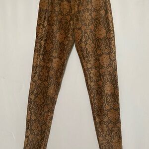 HUE Brown Patterned Leggings